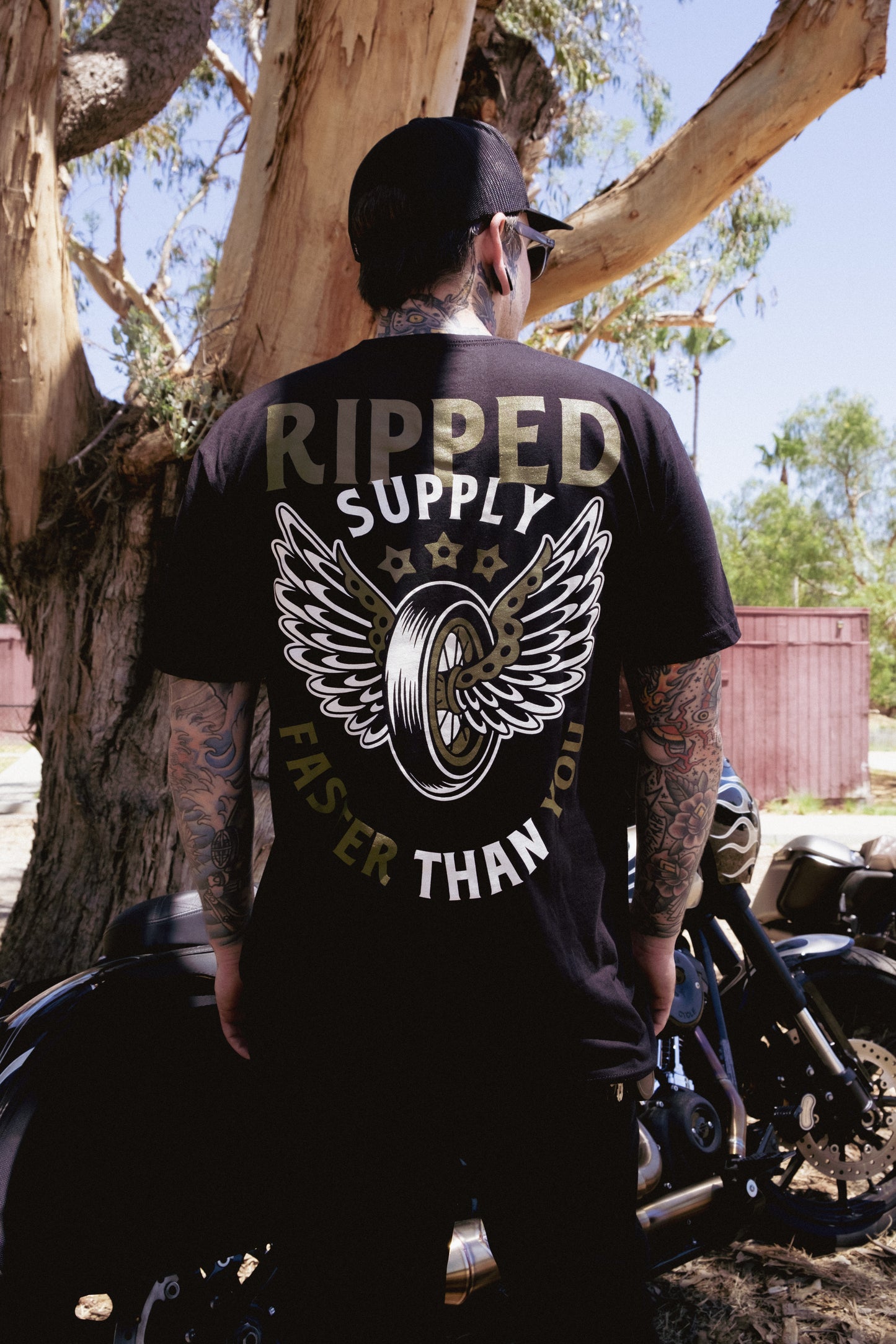 Faster Than You Tee – Winged Wheel Edition