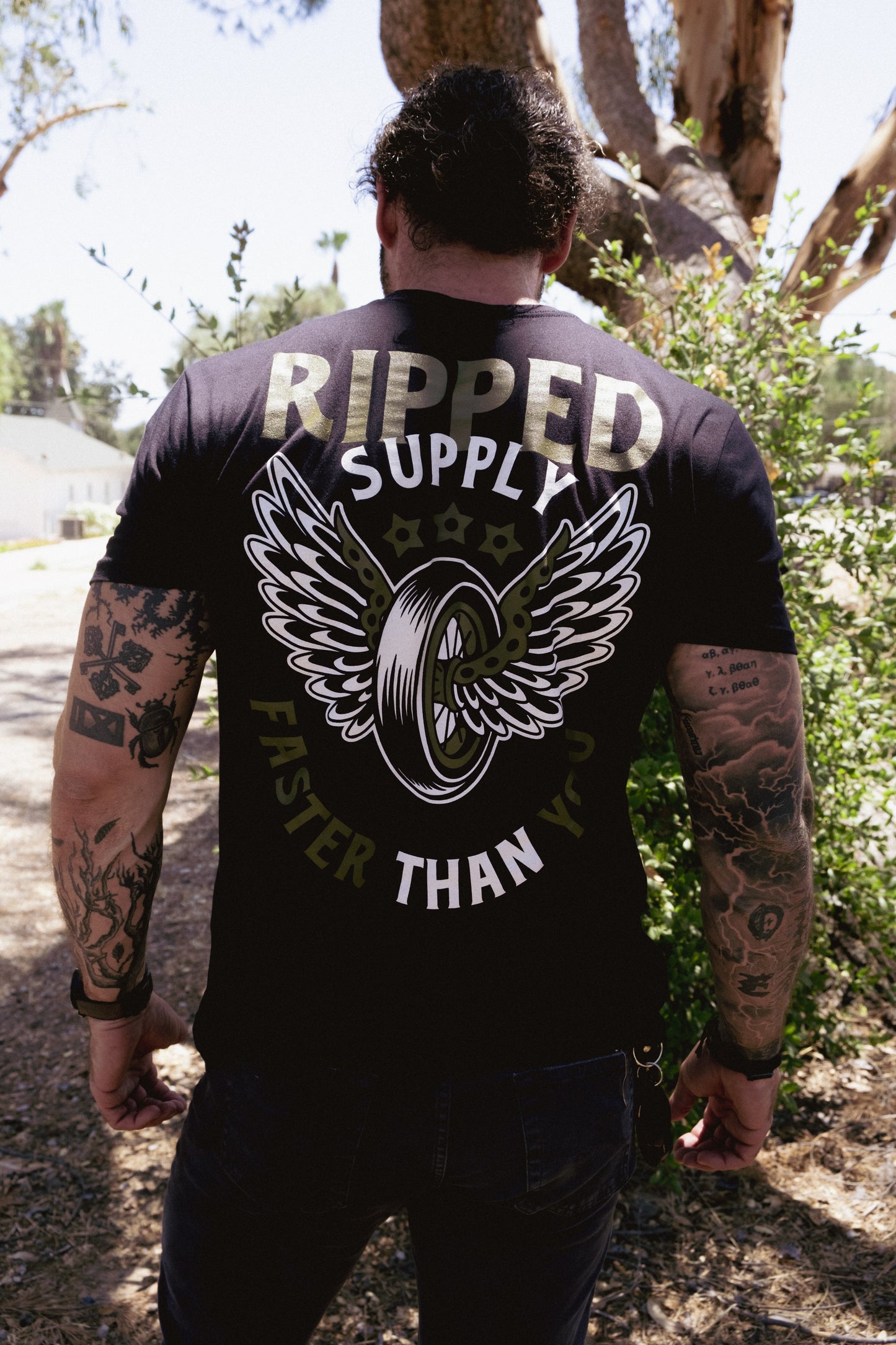 Faster Than You Tee – Winged Wheel Edition